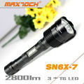 Maxtoch SN6X-7 inox tête T6 3 * Cree torche Police Spotlight